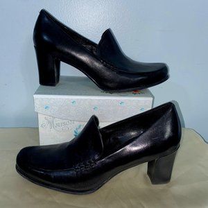 FRANCO SARTO Nolan Pump Heeled Loafer Black 7.5M